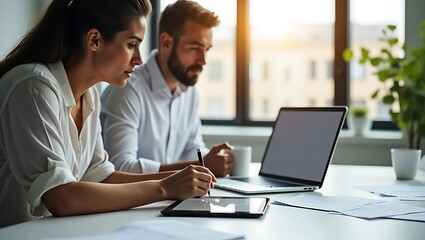 "Professional Teamwork in a Modern Office | Collaborative Work & Productivity"