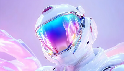 Futuristic Astronaut Close-Up