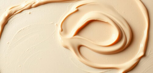Swirled creamy cosmetic foundation, textured background, foundation, cosmetic
