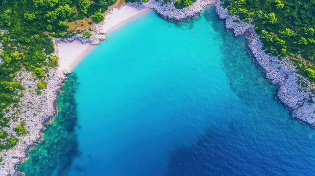 An aerial view of Uvala V Vran