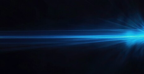 Abstract Blue Light Streaks Against a Dark Background