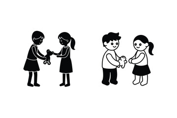 Children Sharing Toys Kindness, Friendship, Giving, Sharing, Care, Play, Childhood, Happiness, Inox