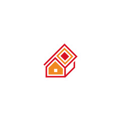 P letter house roof company logo.