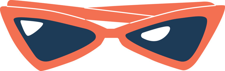 Triangle shape fashion sunglasses vector illustration