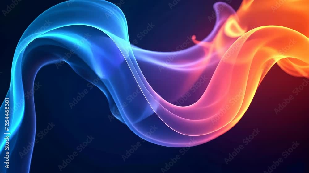 Aufkleber colorful, swirling, flowing, dynamic lines of energy in a captivating and abstract visual journey
