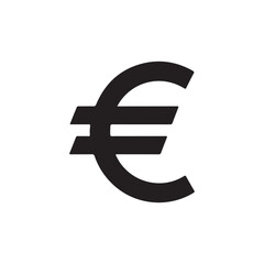 euro sign on white background
