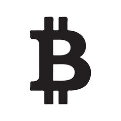  bitcoin  sign on white