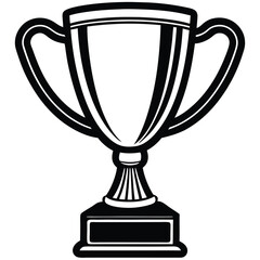 Award trophy cup silhouette icon vector design