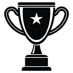 Trophy cup silhouette Vector