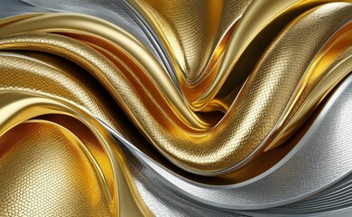 Naklejka premium abstract background Metallic Gold and Silver
