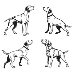 Dog silhouette vector 