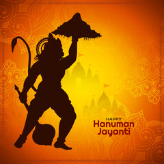 Religious Happy Hanuman jayanti sacred Indian festival background