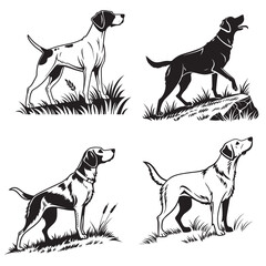 Dog silhouette vector 