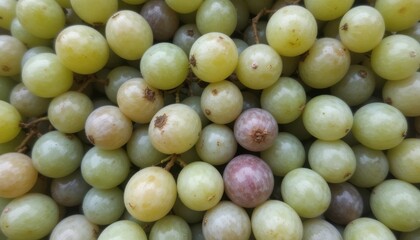 Freshly Harvested Grapes A Vibrant Collection of Green and Purple Varieties