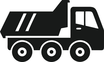Simple Silhouette of a Dump Truck