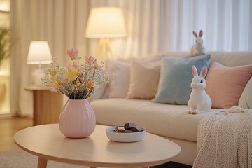 Cozy Easter living room