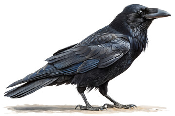 Fototapeta premium Carrion crow isolated on transparent background