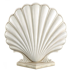 elegant sea jacobean scallop isolated on white background