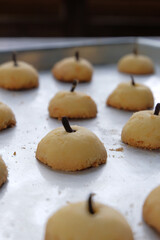pineapple tart cookies on tray