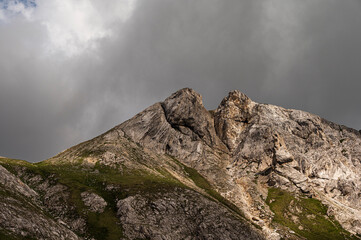 nature sceneries along the Monzoni Valley, Dolomites, Val di Fassa, Italy