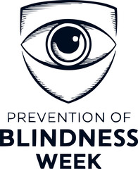 Prevention of Blindness Week Eye Health Awareness Illustration