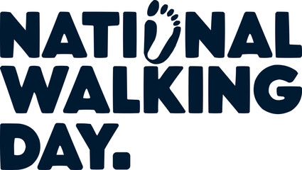 National Walking Day Footprint Nature Illustration