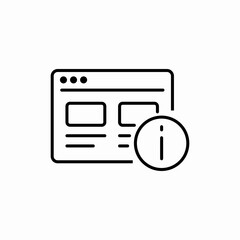 Website information notification icon vector sign