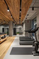 Modern gym interior