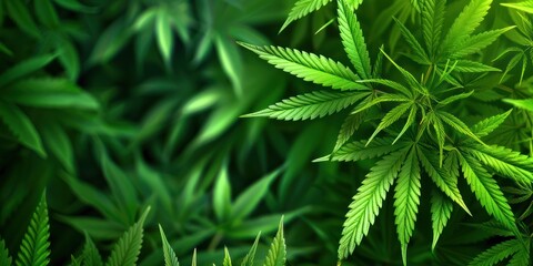 Marijuana cannabis leaf green wallpaper backgrounds illustration border growth herb.