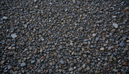 Dark Brown and Gray Textured Gravel Path Small Stones, Uneven Terrain