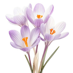 Obraz premium Delicate purple crocus flowers spring bloom nature beauty