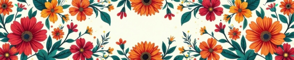 Whimsical floral motifs with intricate details , delicate flower patterns, minimalist design