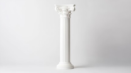 Obraz premium Elegant White Classical Column With Corinthian Capital Design