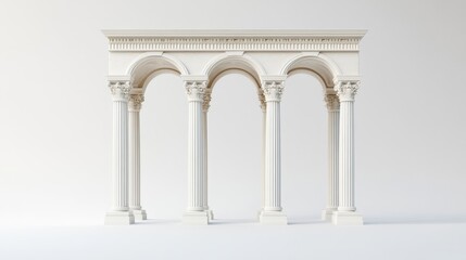 Fototapeta premium Classical Architectural Columns with Arches and Detailed Design