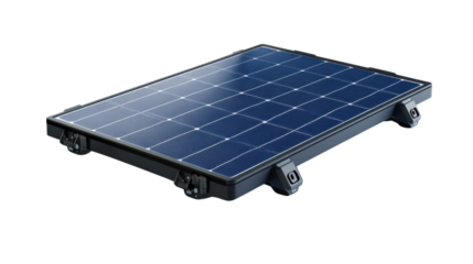 Clean Energy Source: A modern solar panel, showcased in a straightforward, technical view.
