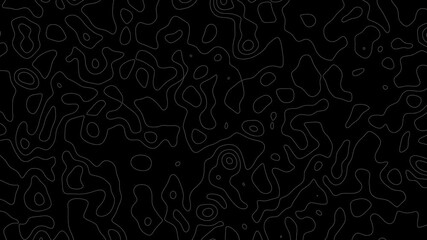 Abstract outline topographic isolated on black background 4k animation video