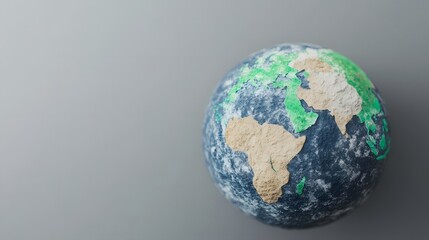 Fototapeta premium Digital Rendering of Carbon-Neutral Certified Earth Globe with Sustainability Overlay