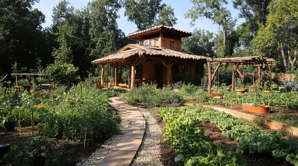Permaculture design principles promote sustainability, self-sufficiency, and ecological harmony within your living environment