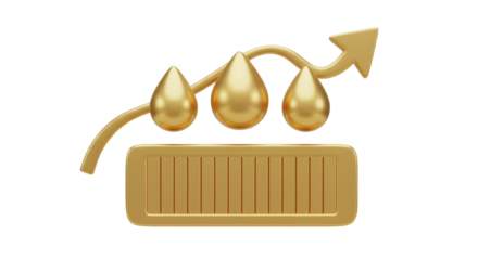 Isolated Oil and Chart Economy concept