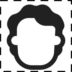 Dotted Line Face with Wavy Hair