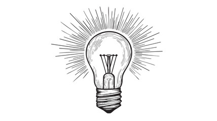 Detailed clipart depicting a symbolic light bulb for creative decoration