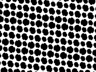 Pola Lingkaran Tidak Beraturan Hitam Dan Putih. Koleksi lingkaran tidak beraturan berwarna hitam di atas putih.