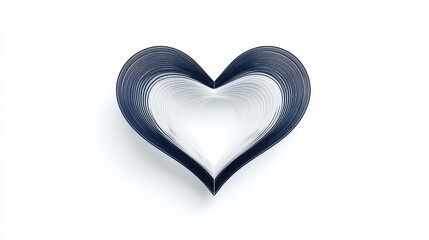 Stylish Heart Shape Design with Modern Blue and White Colors