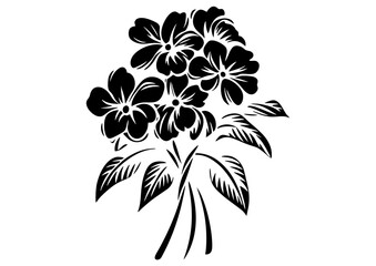 Art Nouveau bridal bouquet Graphic Accents, vector illustration, vintage elements	
