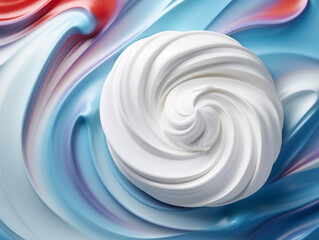 A abstract of Greek yogurt with swirl on background