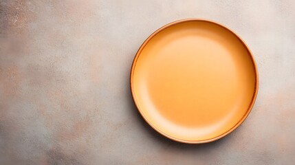 Handcrafted Ceramic Plate with Subtle Patterns in Earthy Color Palette