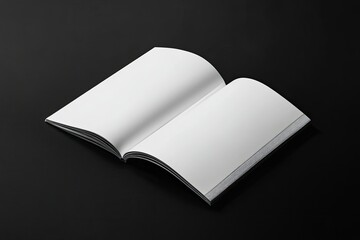 Ultra Hd Picture of Isolated White Magazine Over Black Surface