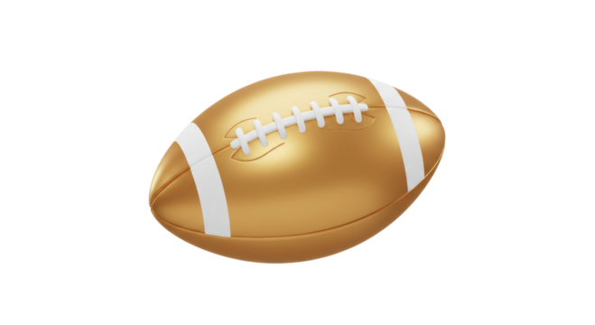 Isolated Golden American Football