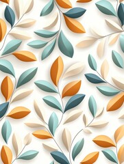 Captivating leaf patterns nature setting graphic design colorful environment artistic viewpoint modern aesthetic