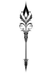Art Nouveau arrow Graphic Accents, vector illustration, vintage elements	
